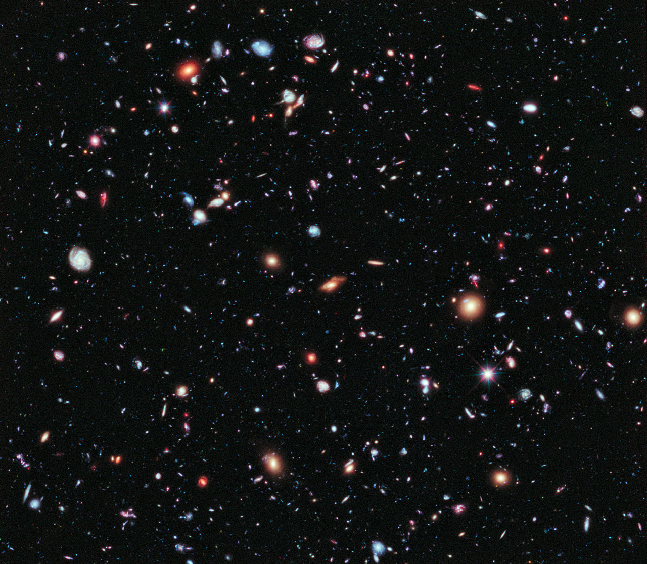 A deep field crowded with distant galaxies