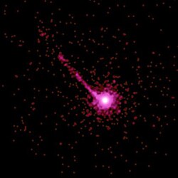 Jet emerging from a radio-loud quasar